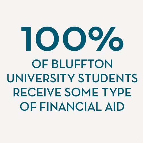 100 percent of Bluffton students receive aid