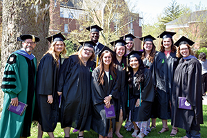 2019 social work graduates with Dr. Walt Paquin and Heidi Mercer