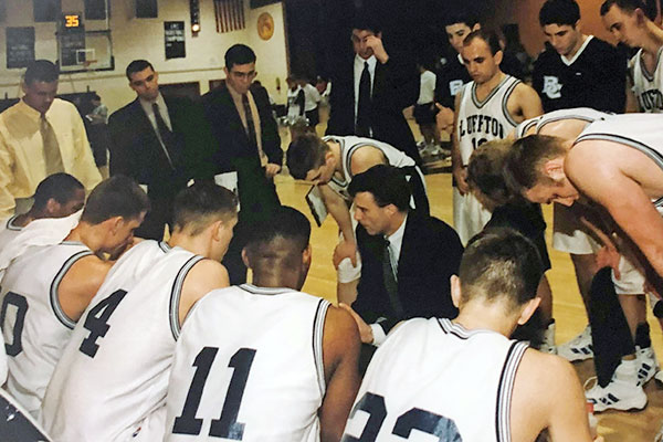 Coach Neal in Founders Hall