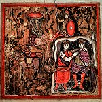 Dido and Aeneas in a cave