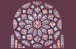 Stained glass window, north