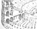 Cutaway shot, artist's reconstruction