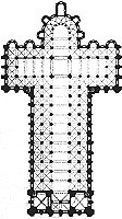 Plan of St. Sernin, a pilgrimage church