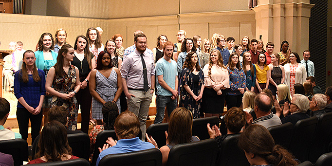 Students in the Academic Honors Program recognized in 2018.