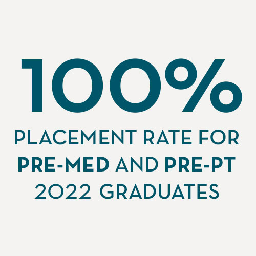 100% Placement for Pre-Med and Pre-PT