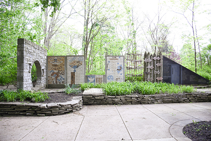 Peace Wall and Moon Gate