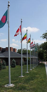 Flag Poles-Marbeck Center