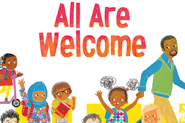 cover image of "All Are Welcome" children's book
