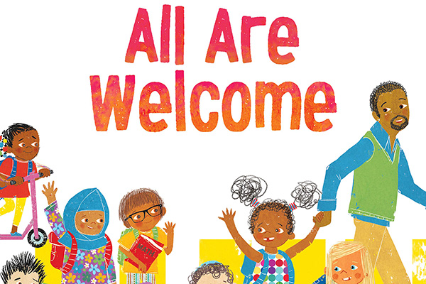 cover image of "All Are Welcome" children's book cover image of "All Are Welcome" children's book