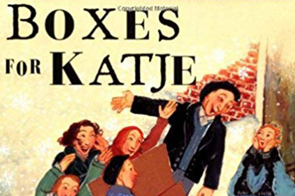 cover image of "Boxes for Katje" children's book