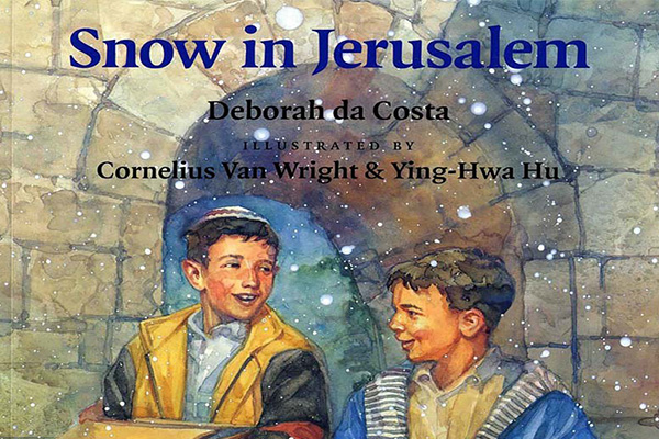 cover image of "Snow in Jerusalem" children's book cover image of "Snow in Jerusalem" children's book