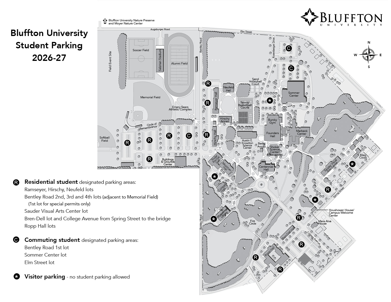 Student parking map