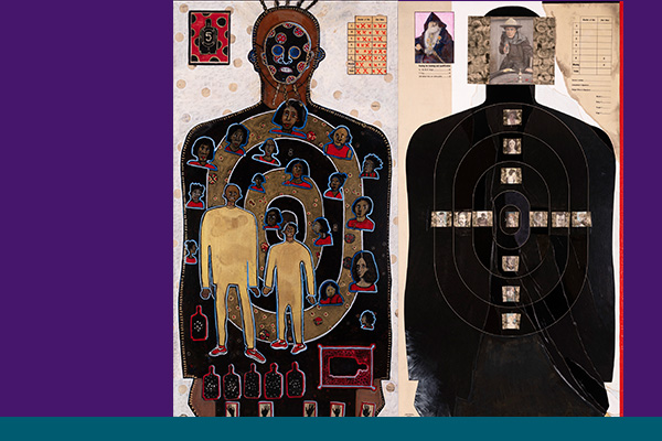 pieces of ‘Human Targets’ art exhibit shown