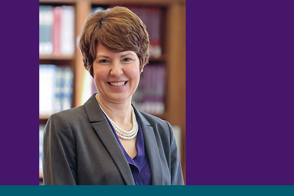 Bluffton University president smiles