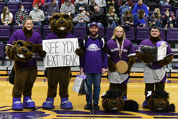 Donning in the suit for 2021-22: Kelly Armentrout, Adam Shanaman, Rona Stafa and Evan Burden, and a Beaver to be named at a later date.