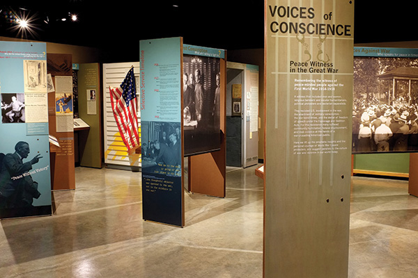 The Voices of Consience exhibit was developed and produced at the Kauffman Museum in North Newton, Kan., and will be displayed in Bluffton's Musselman Library.