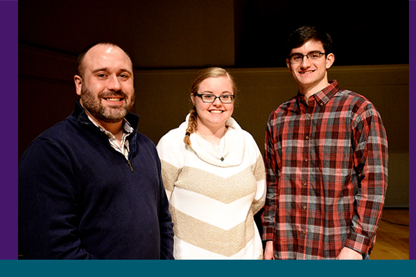 Dan Metzger ’05, Amy Marshall ’22 and Spencer Garrison ’22