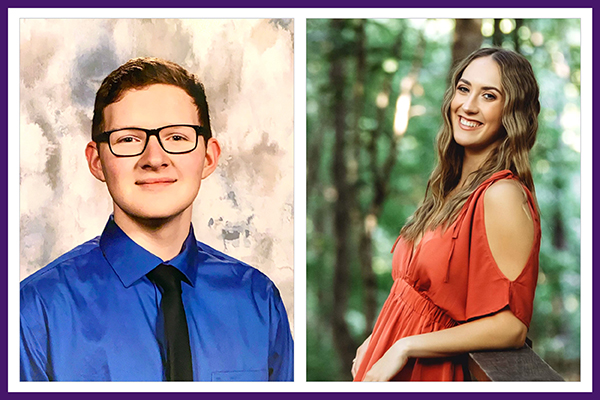 Seniors Logan Daugherty of Bradford HS and Abbigail Martin of Colonel Crawford HS accepted Bluffton's full-tuition Presidential Scholarship.