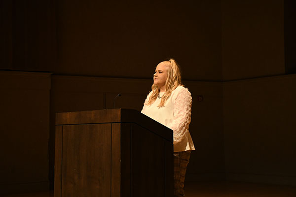 Several students will present their speeches for the C. Henry Smith Peace Oratorical Contest 