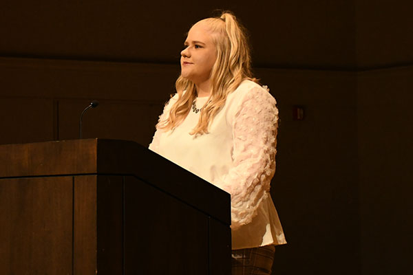 Payton Stephens’ speech, “Finding Peace in Religious Conversations: The Free Exercise Clause and Public Schools,” was delivered to address issues of restraining religious conversations in schools.
