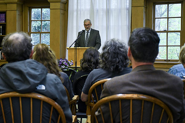 Faculty research was celebrated at the annual year-end Dean’s Reception, led by Dr. Alex Sider, interim vice president of academic affairs.