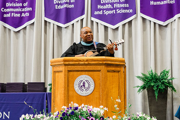 Commencement speaker Glen Guyton