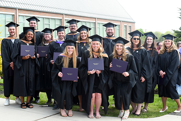 Despite taking courses online, 2023 MBA graduates created community and gathered in-person following commencement.