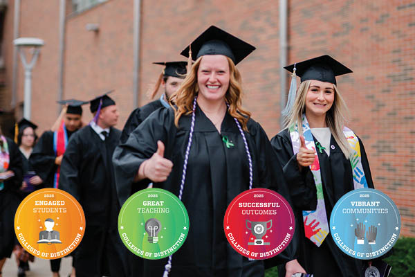 Bluffton has been named a College of Distinction since the 2019-20 academic year. Bluffton’s business and education departments are also consistently recognized as leading programs of distinction.