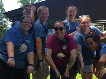 Takayla and her fellow staff members Takayla and her fellow staff members