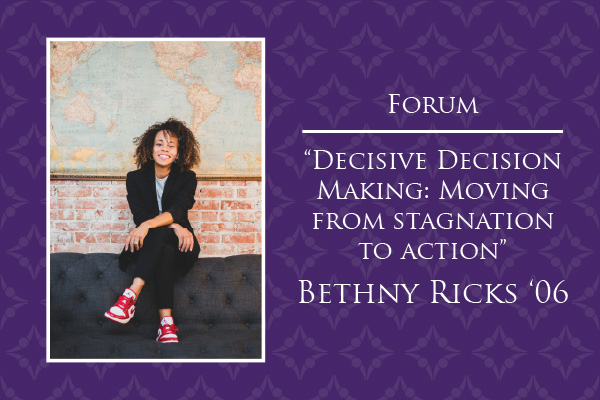 Ricks will share practical tools to help individuals move beyond indecision and into confident action. 
