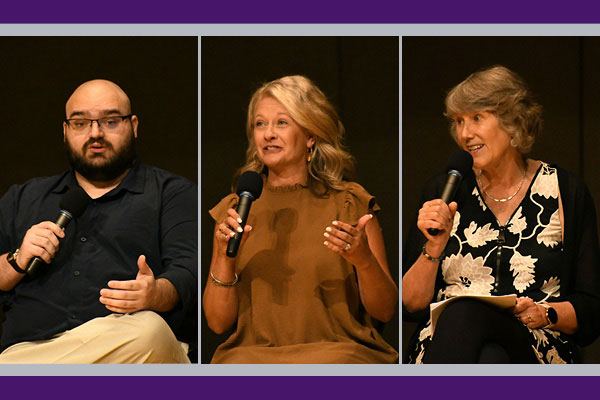 Michael Bailey, Heather Koontz, and Laurel Neufeld Weaver answered questions on why mental health issues are on the rise and obstacles people face in managing their emotional wellness.