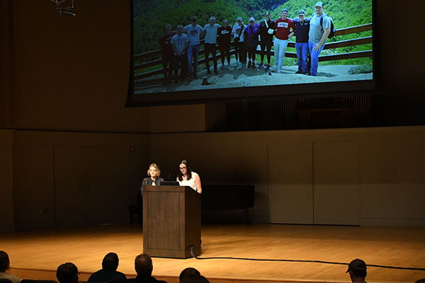 Students from Czech Republic experience presenting