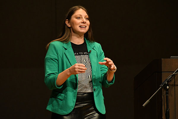 Having brave conversations leads to stronger relationships, according to Forum speaker Andrea Flack-Wetherald.  