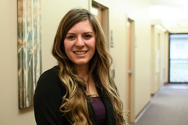 Courtney Duer is already using frameworks gleaned from her MSW classes as she works with clients at Westwood Behavioral Health.