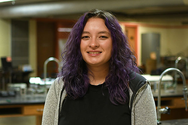 Physics and pre-engineering major Isabel Miller plans to continue her education in aerospace engineering. 
