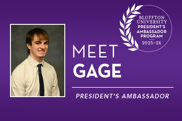 Gage Gleespen notes the importance of making connections at Bluffton. 