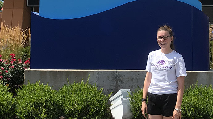 Scarlett Purtee, a sophomore criminal justice major at Bluffton University, has dealt with everything from lost cell phones to line jumpers to rowdy night crowds as a security officer at Cedar Point.