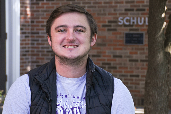 Evan Burden, junior music education major